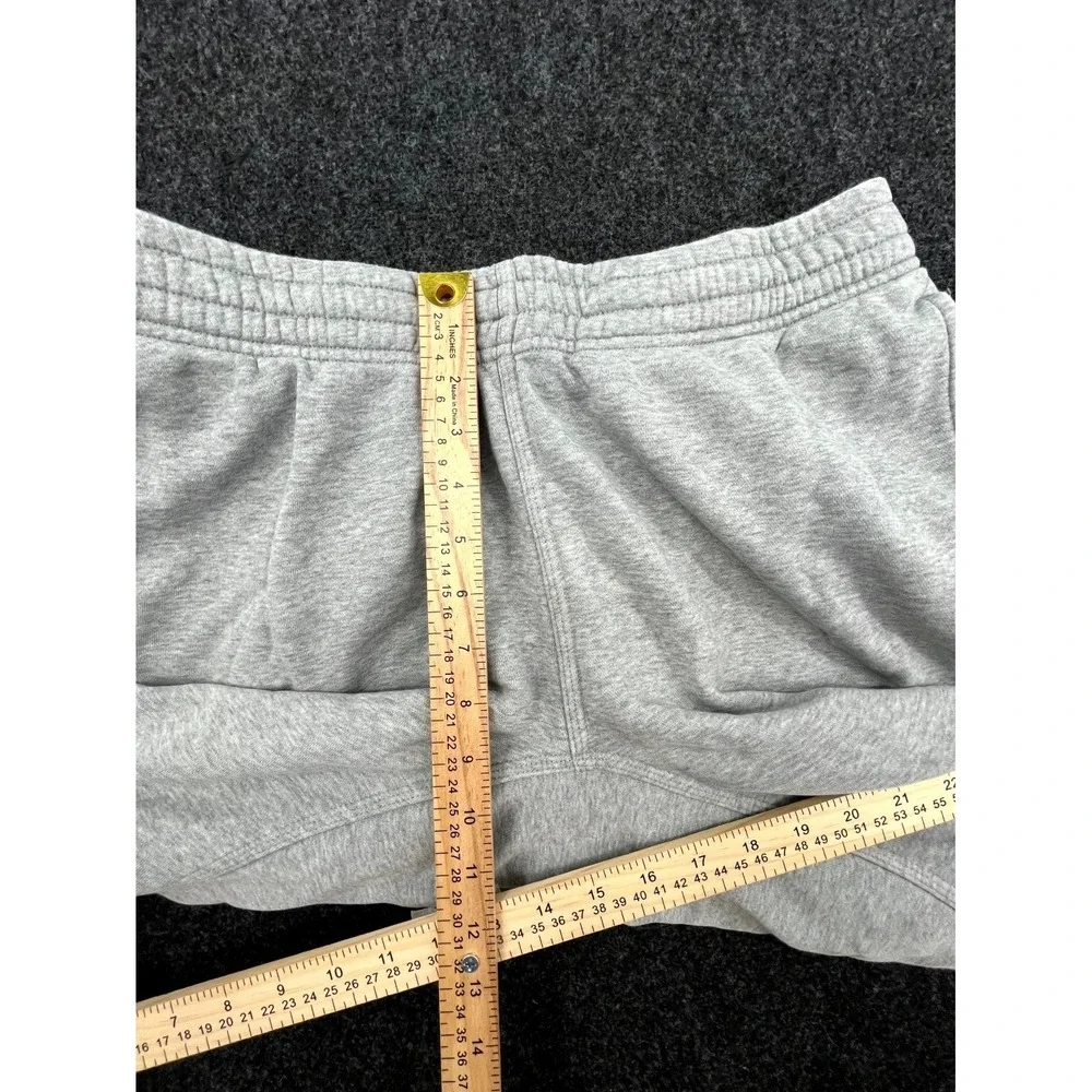 Nike Athletic Sweatpants Mens Large Gray Fleece Swoosh Elastic Waist Tapered Leg